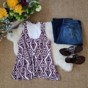 〰️Burgundy Tribal〰️Tank